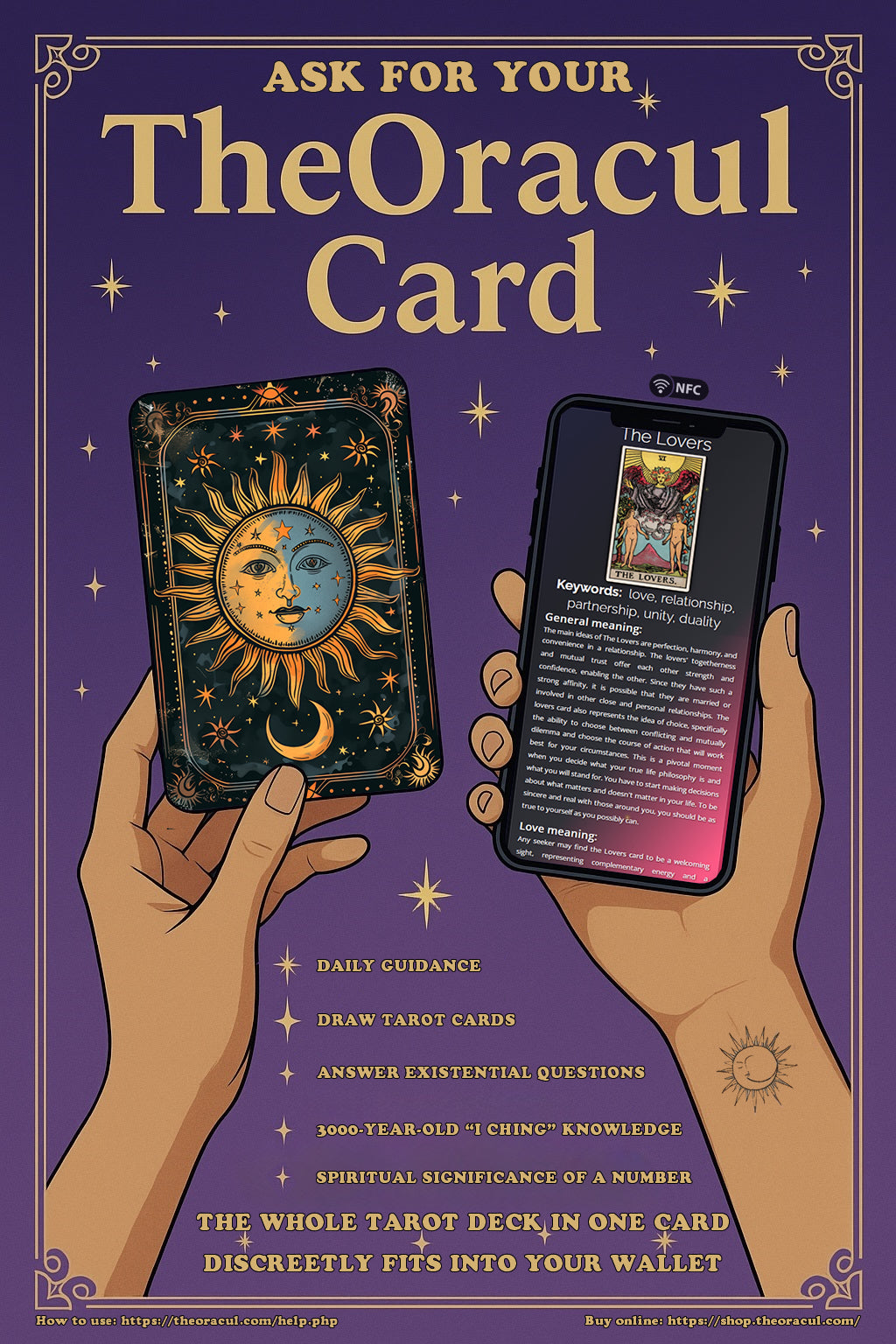 TheOracul Magic Tarot Card - Tarot Readings On the Go, Daily Divine Guidance, Answers Existential Questions, Gives Advice and more